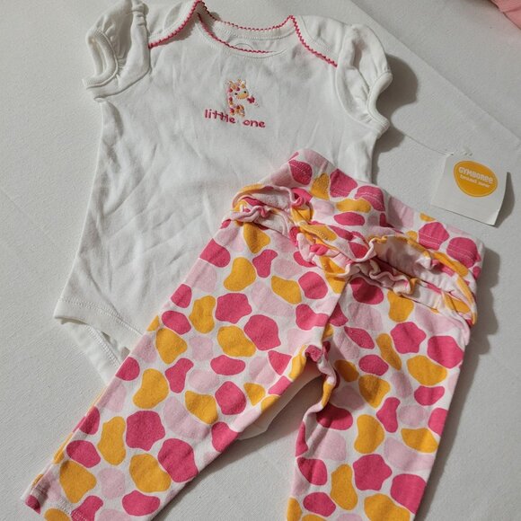 Gymboree Jolly Giraffe NWT 6-12 month Bodysuit, Outlet USED Pants Outfit - Picture 2 of 3